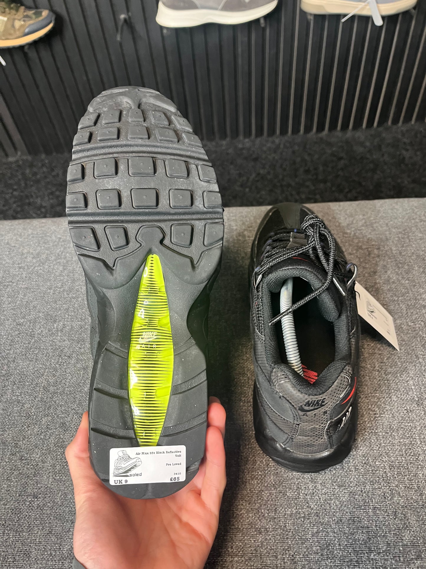 Air Max 95s Black Reflective Volt UK 9 3410