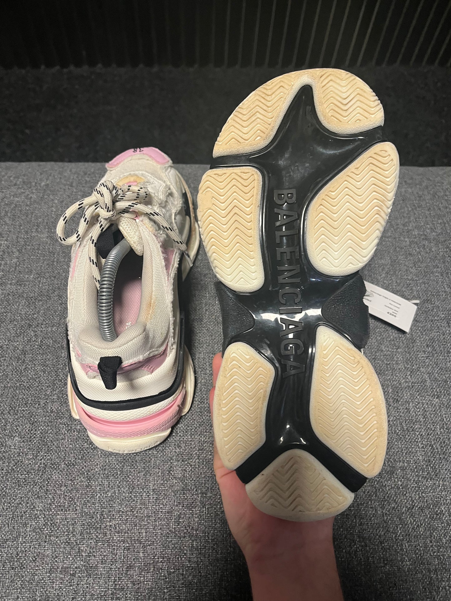 Balenciaga Triple S Pink Cloth UK 5 3560