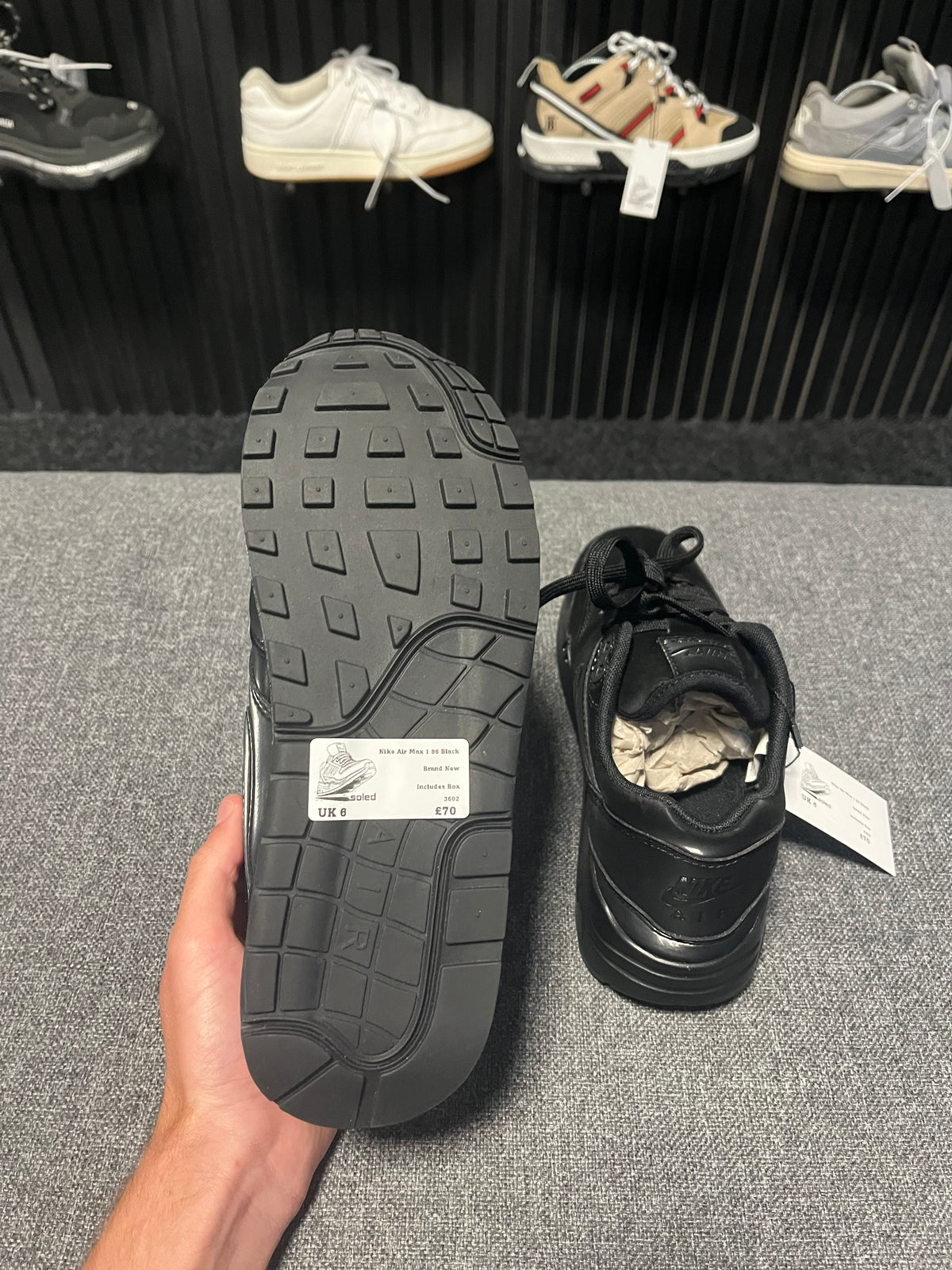 Nike Air Max 1 86 OG Black UK 6 3602