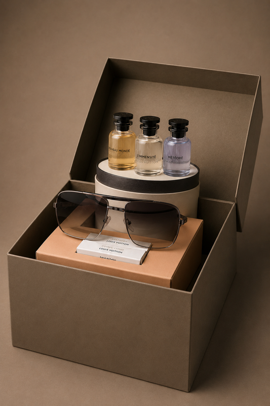Louis Vuitton Attitude Sunglasses & Aftershave Mini Set Football Card