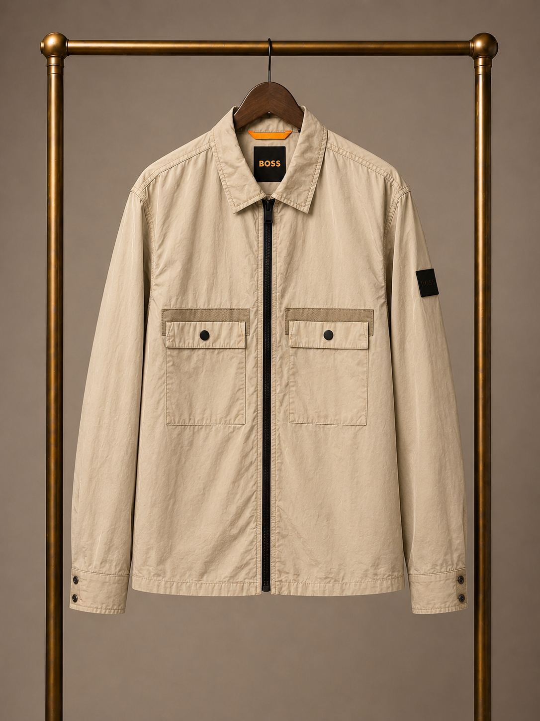 Hugo Boss Lebold Overshirt Beige Medium