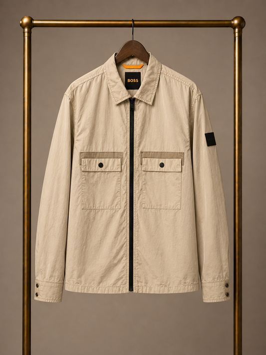 Hugo Boss Lebold Overshirt Beige Medium