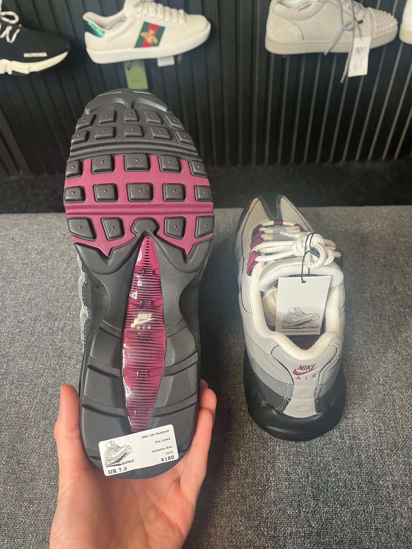Nike Air Max 95s Beetroot 3215 UK 7.5
