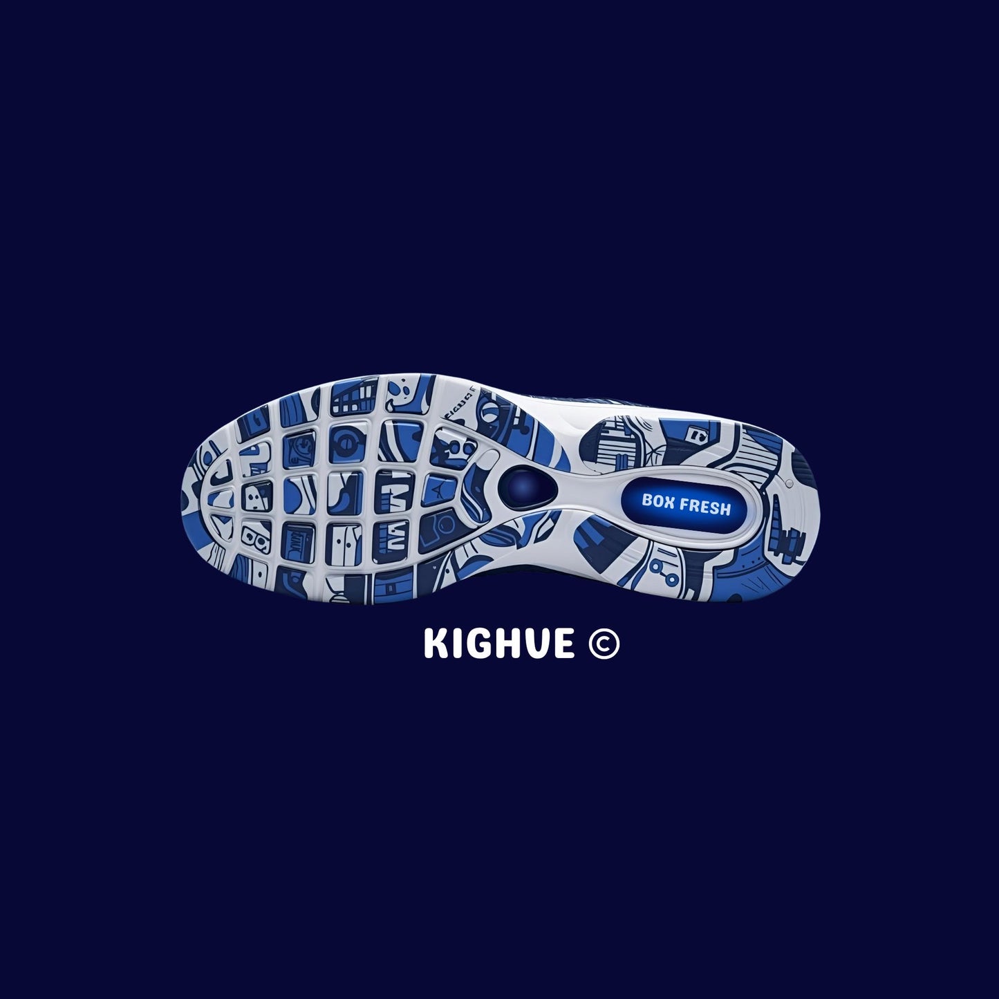 Clean Sole Tee Dark Blue Kighve x Box Fresh