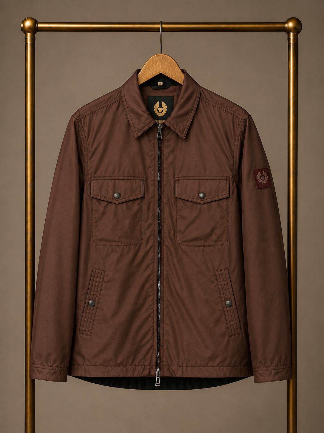 Belstaff Wax Overshirt Brown XL 3656