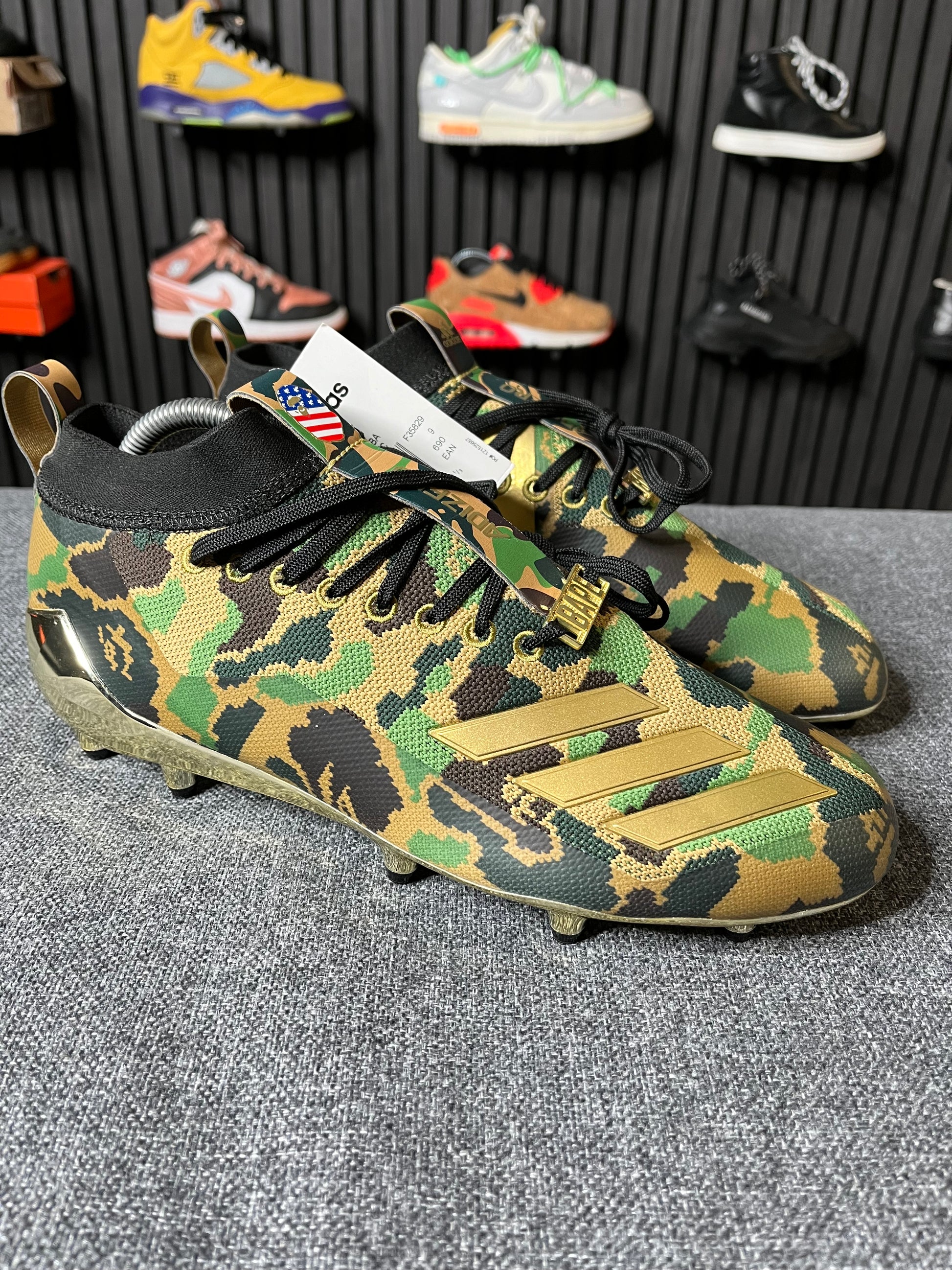 A Bathing Ape x Adizero Cleat Green Camo UK9 – Soled