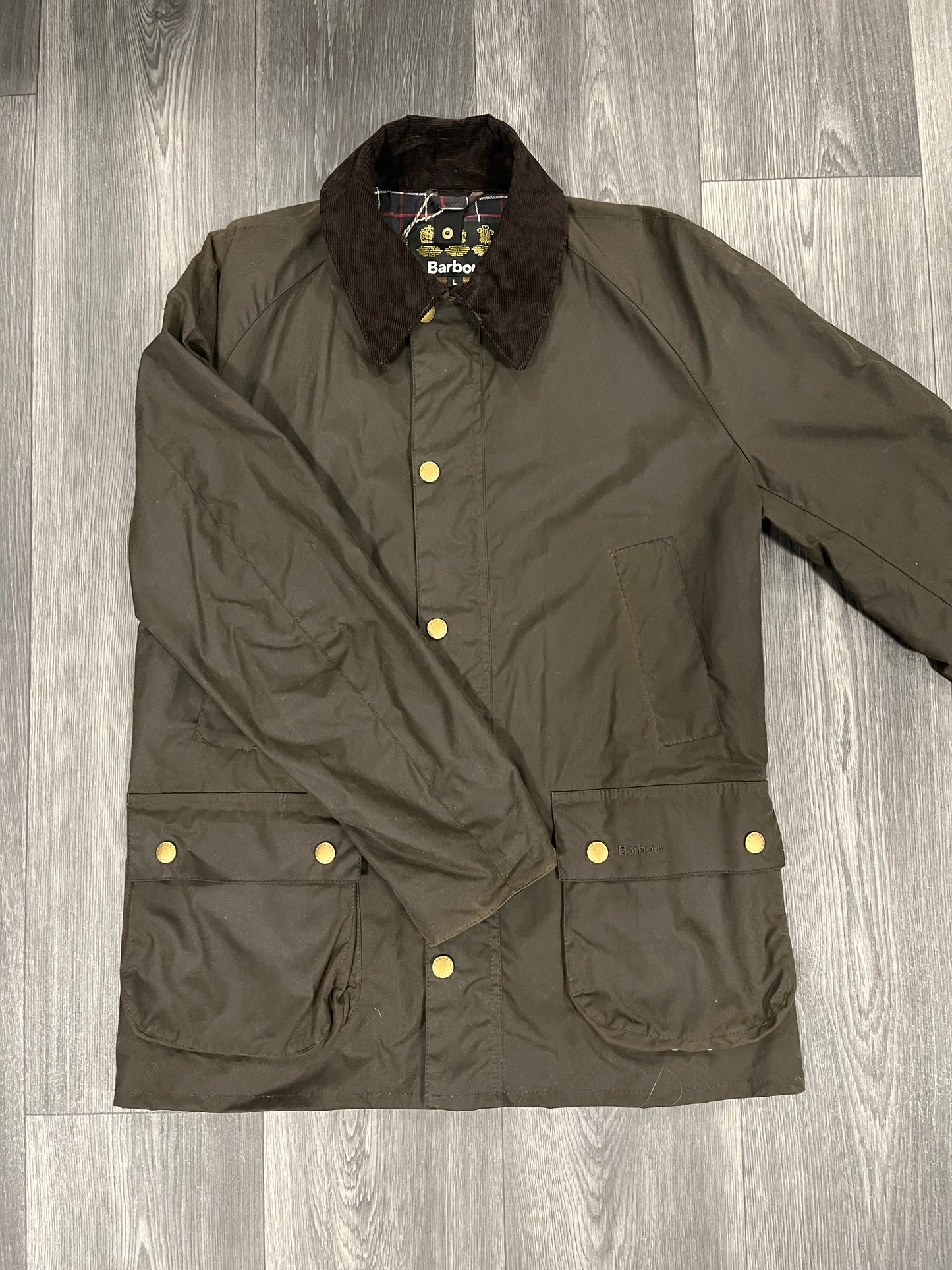 Barbour Ashby Waxed Jacket Olive Large 3657