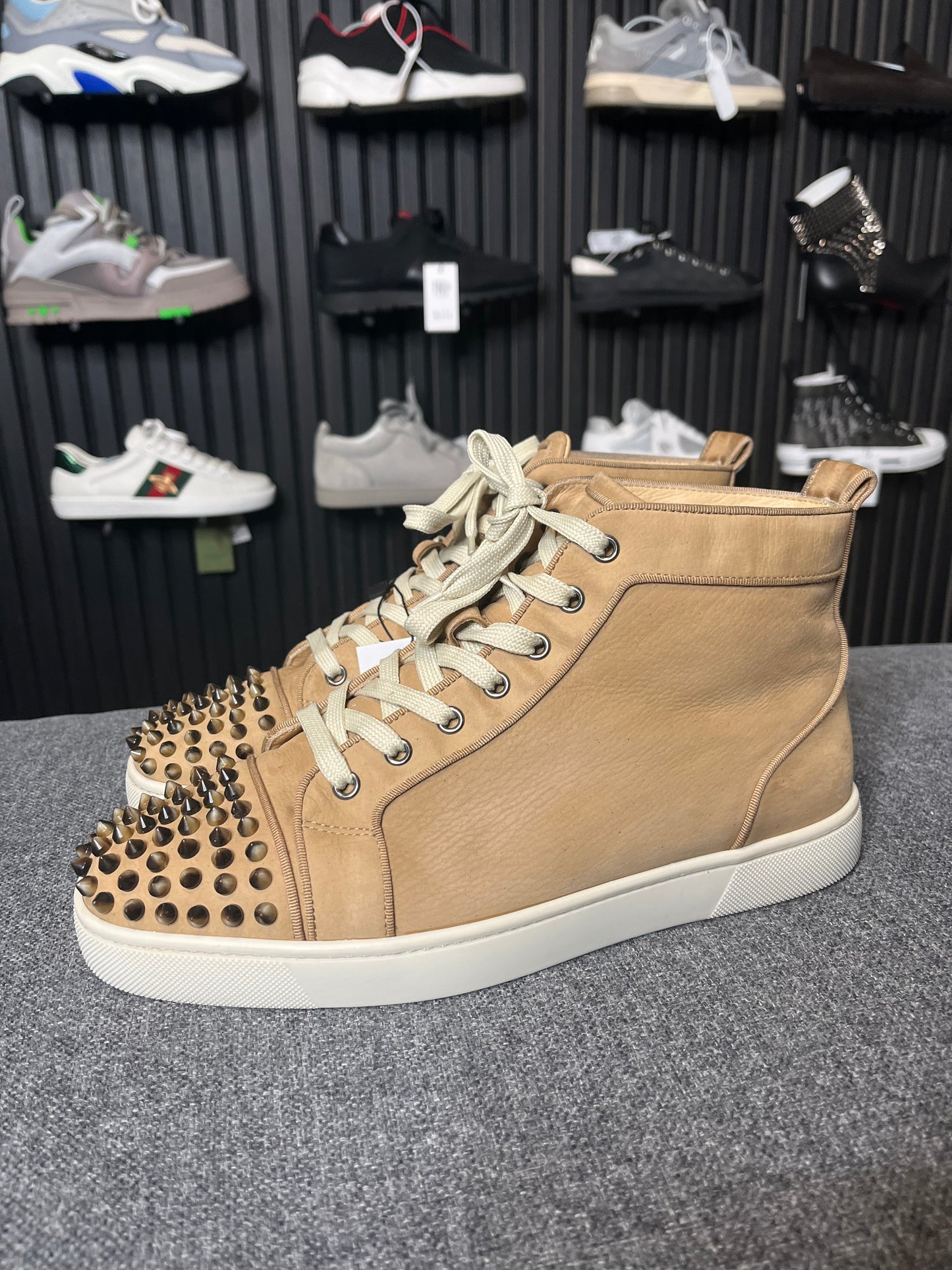 Louboutin Spike High Top Beige UK 7.5 3317