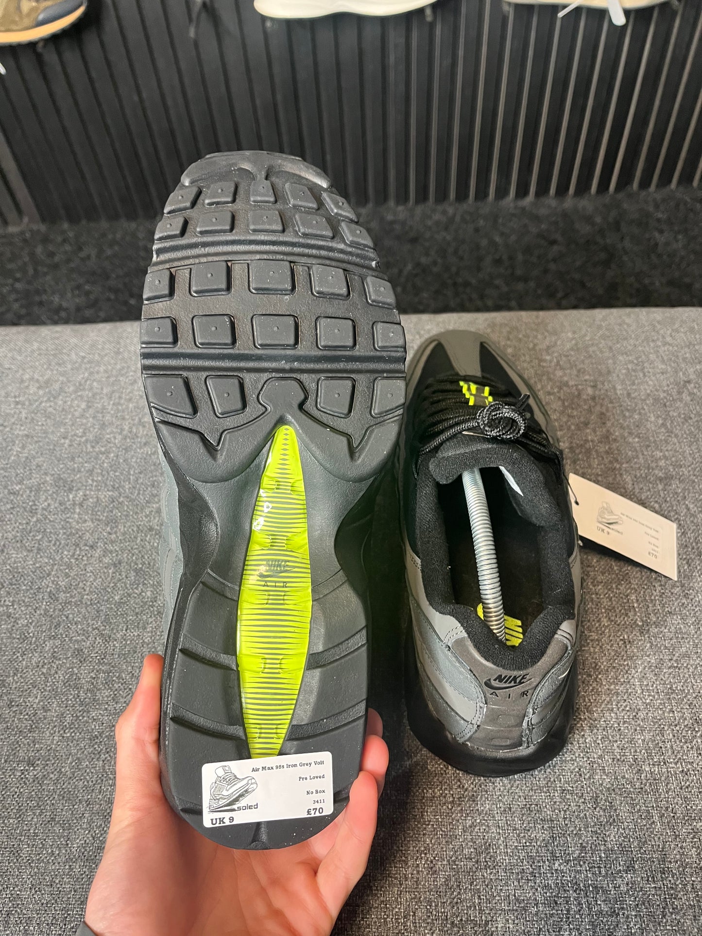 Air Max 95s Iron Grey Volt UK 9 3411