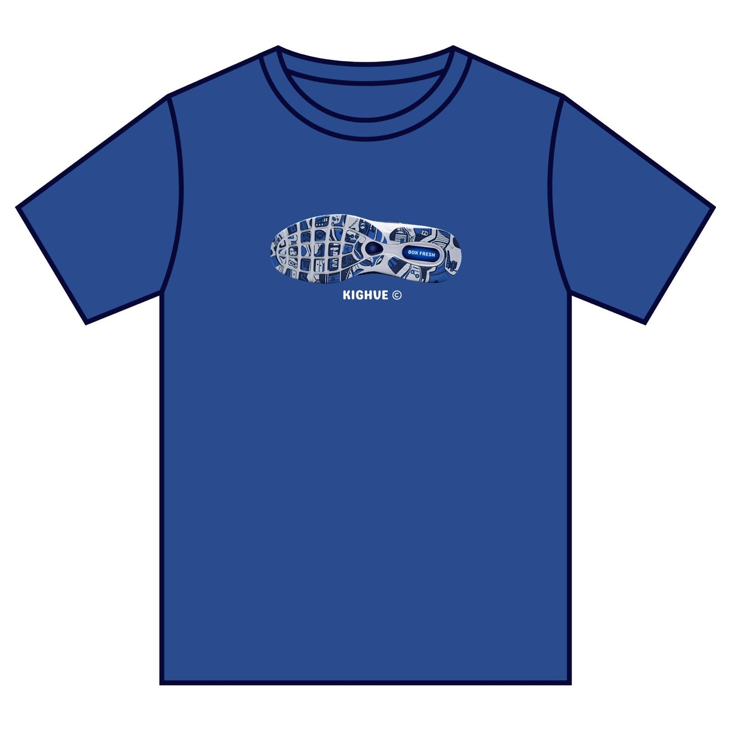 Clean Sole Tee Dark Blue Kighve x Box Fresh
