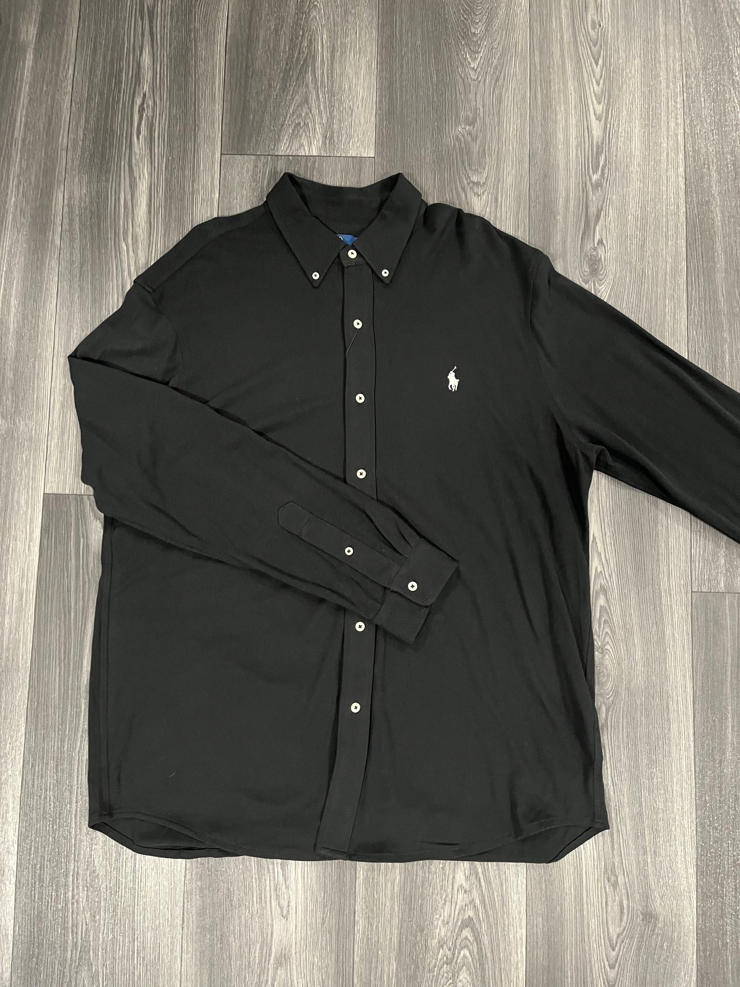 Ralph Lauren Pique Shirt Black XL 3658