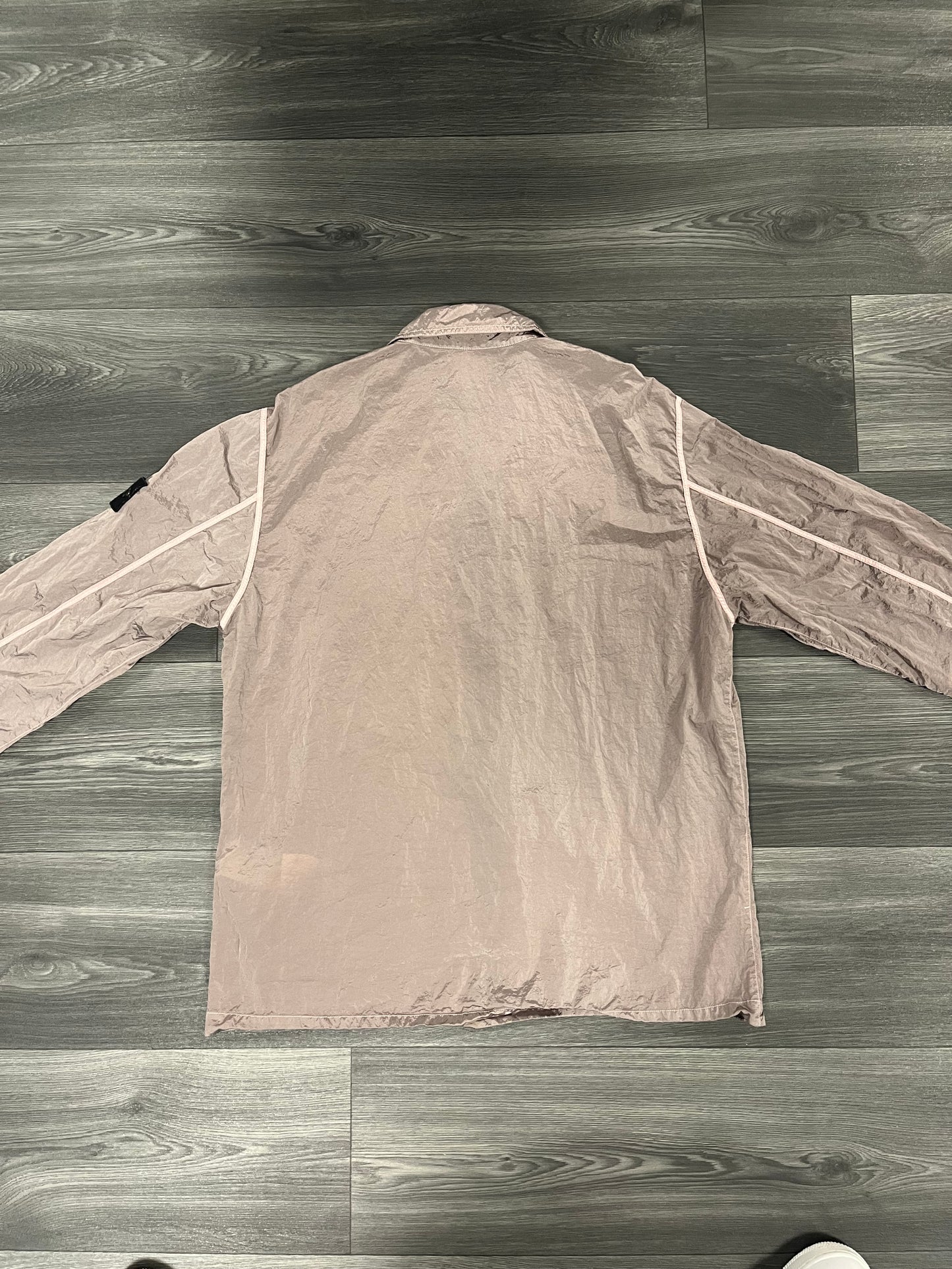 Stone Island Metallic Nylon Overshirt Pink XL 3563