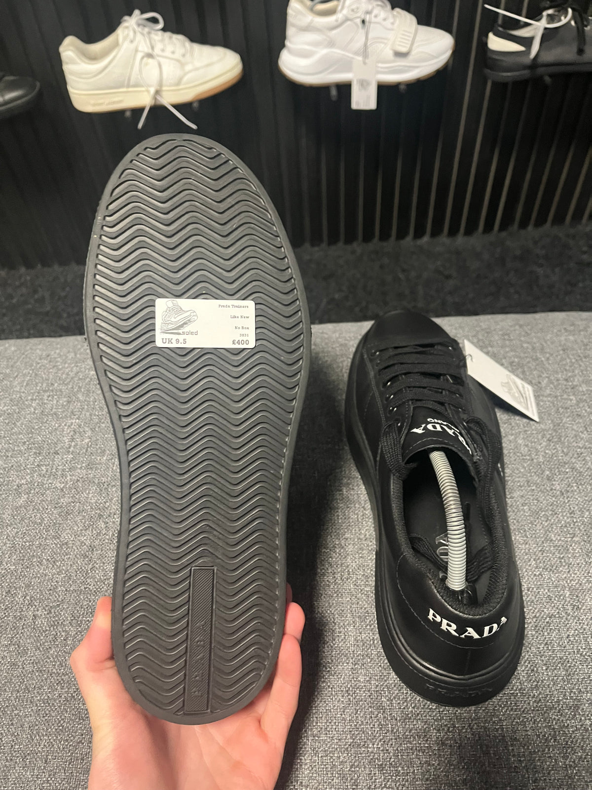 Prada Leather Trainers UK 9.5 3831