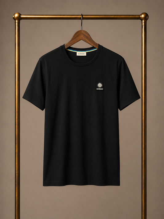 Sandbanks Badge Logo Tee Black Large 3556