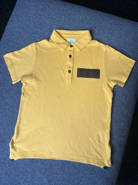 Fendi Polo Shirt Yellow Age 10 3128