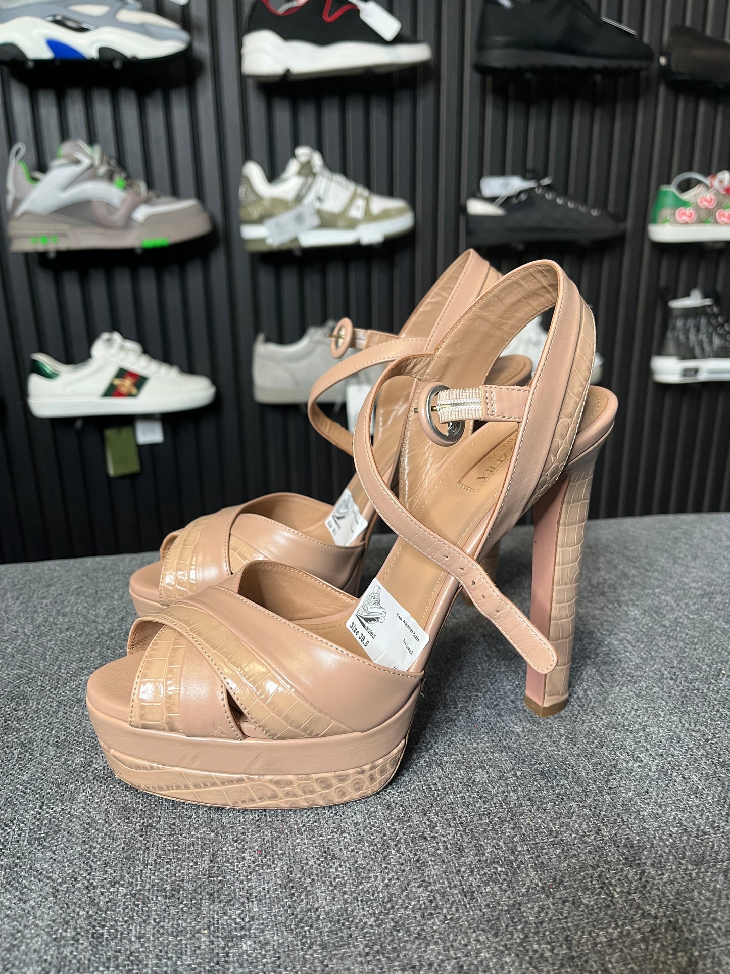 Aquazzura Coquette Leather Platform Sandals Size 39.5 3261