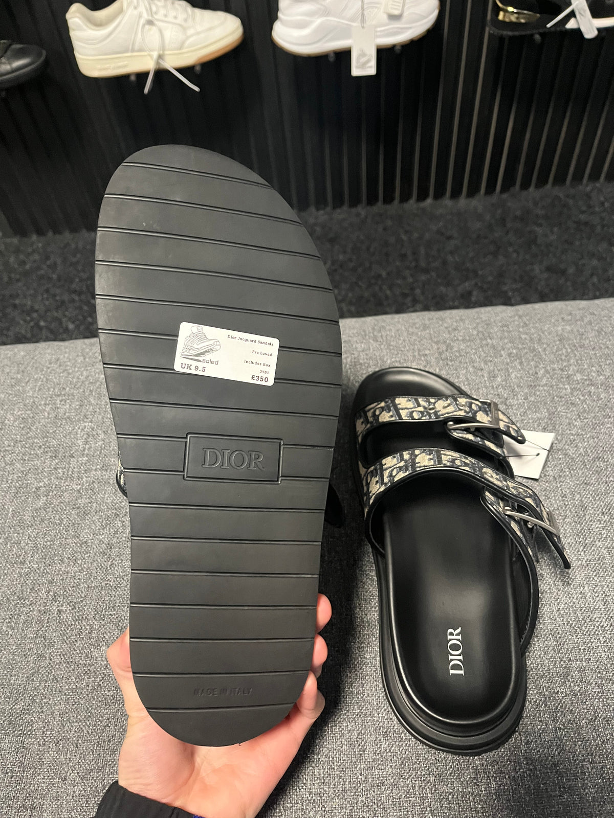 Dior Jacquard Sandals UK 9.5 3781