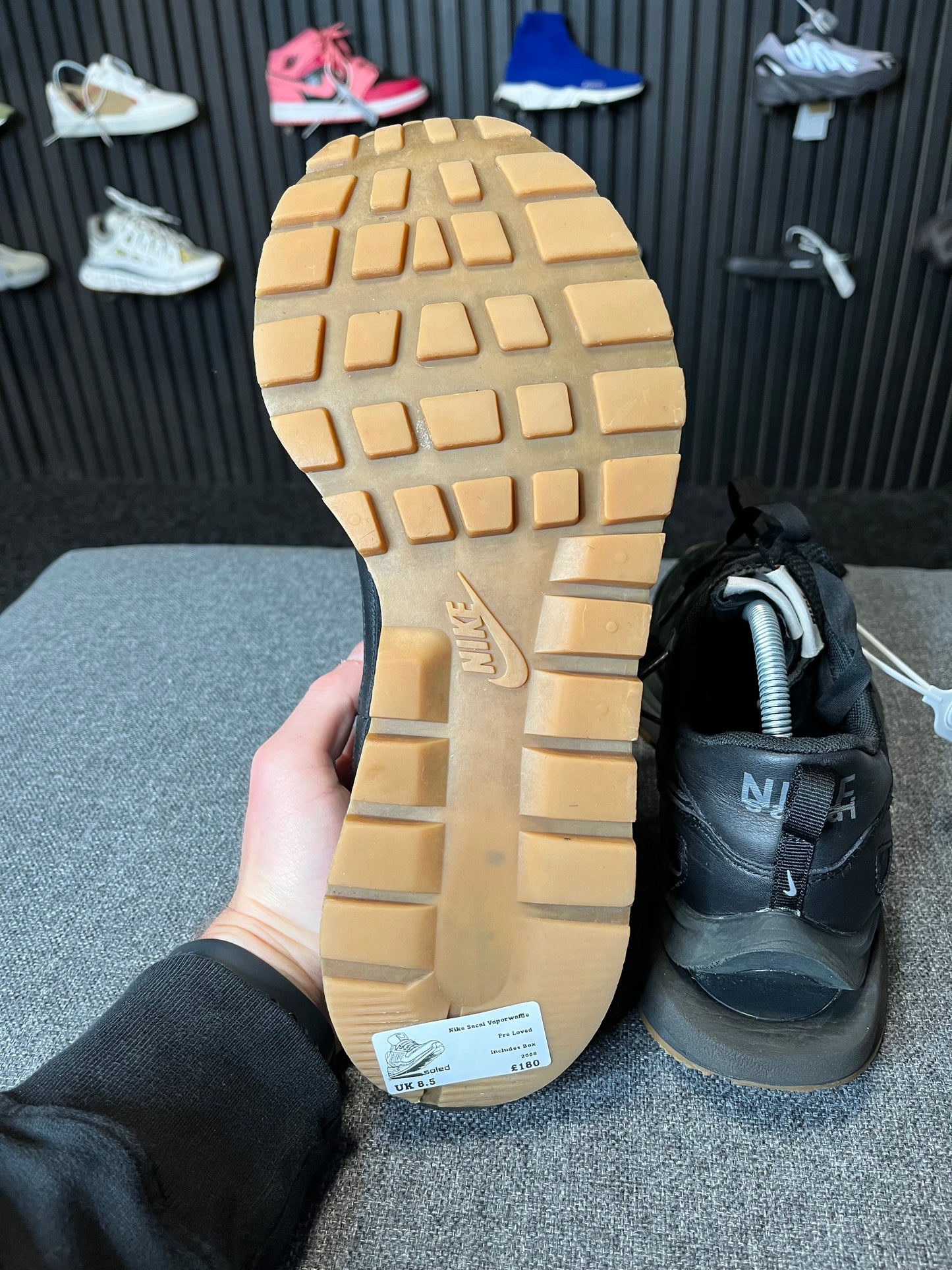 Nike Sacai Vaporwaffle Black Gum UK8.5 2558