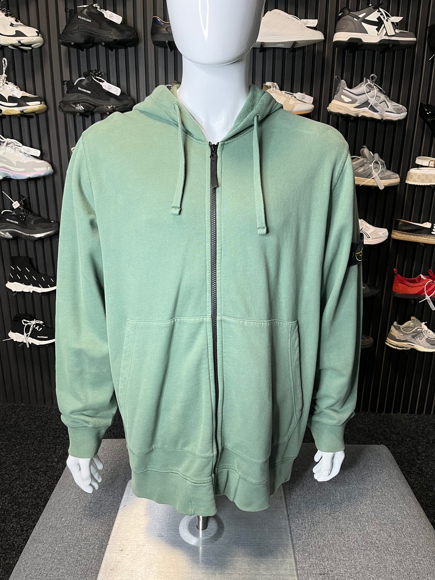 Stone Island Zip Up Hoodie Green 3XL 2770