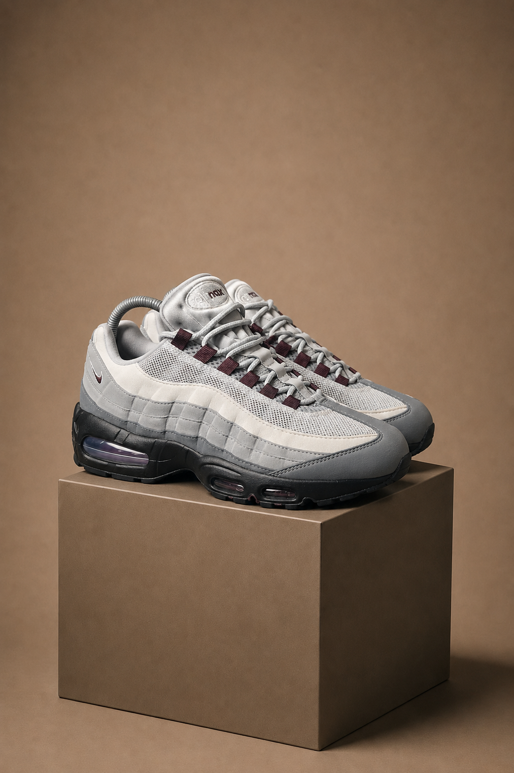 Air Max 95s Grey/Burgundy UK 6 3487