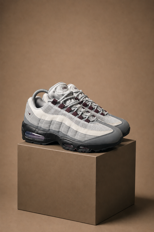 Air Max 95s Grey/Burgundy UK 6 3487