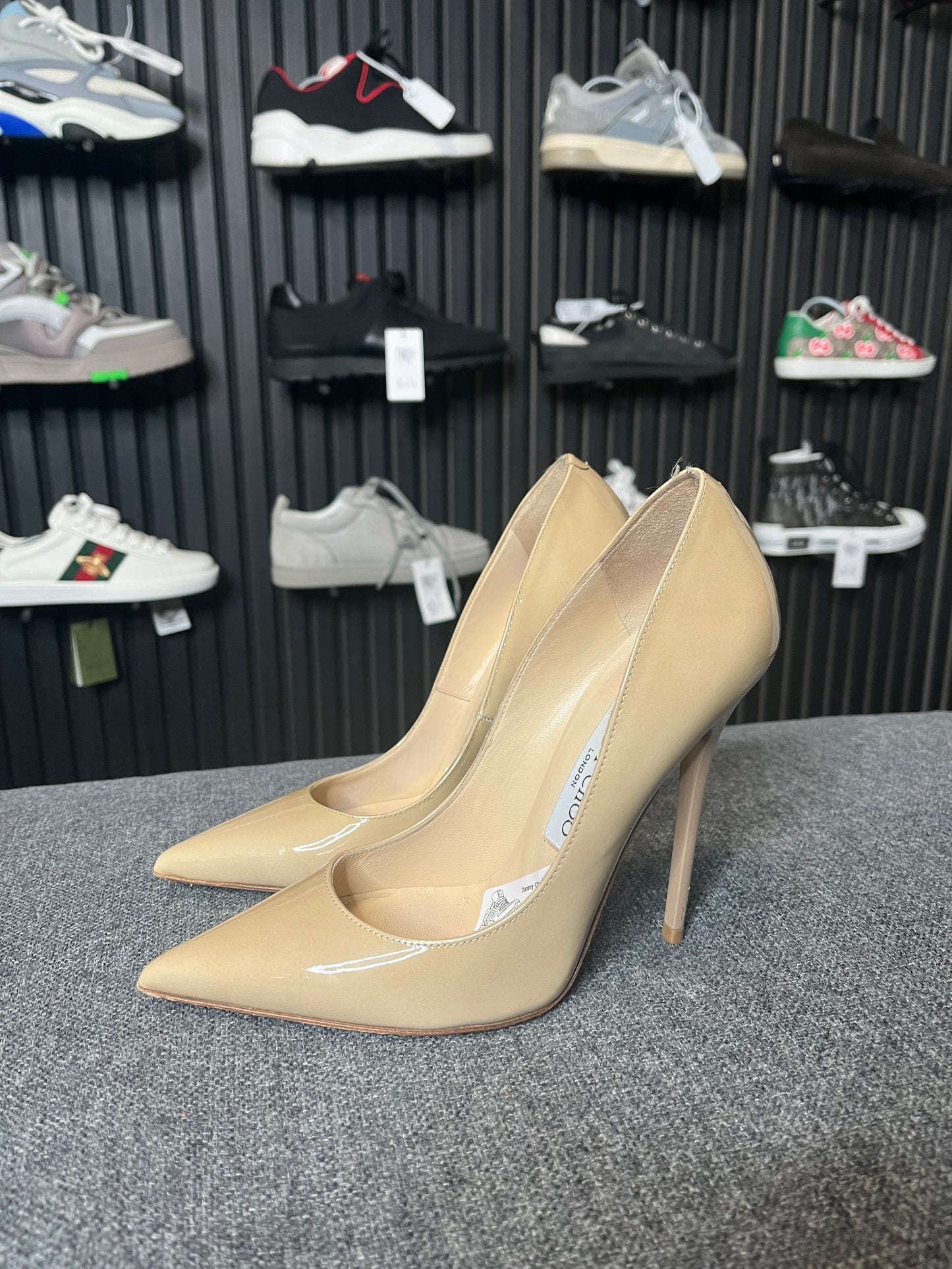 Jimmy Choo Nude Patent Heels UK 3 3273