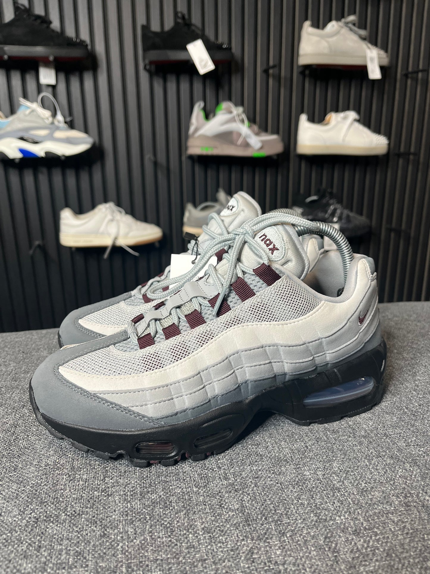 Air Max 95s Grey/Burgundy UK 6 3487