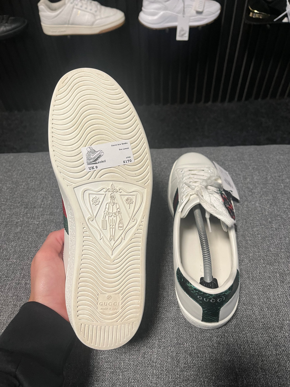 Gucci Ace Snake UK 9 3769