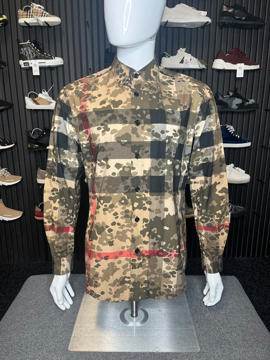 Burberry Camo Shirt Medium 3356