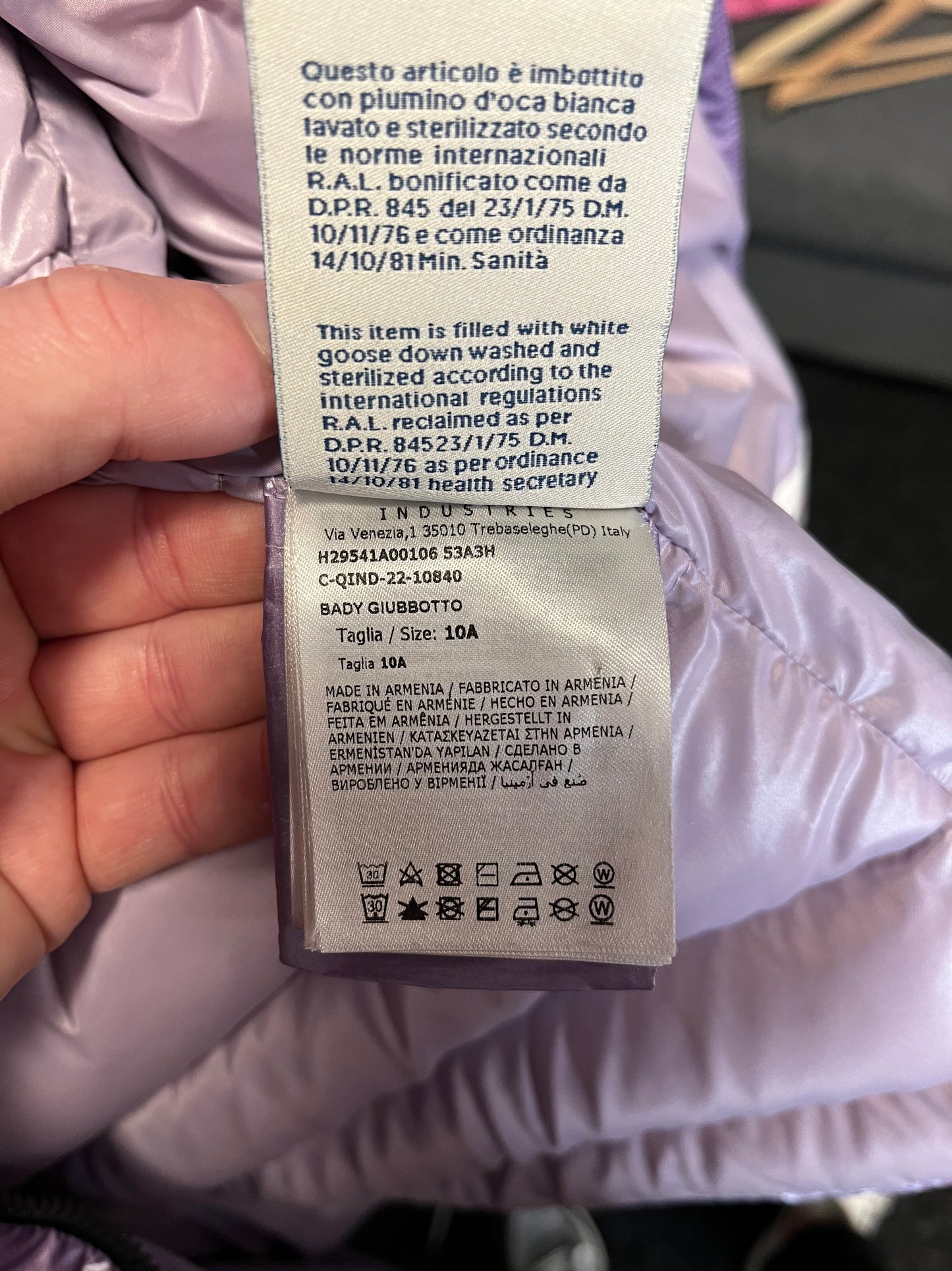 Moncler Bady Jacket Purple Age 10 2761