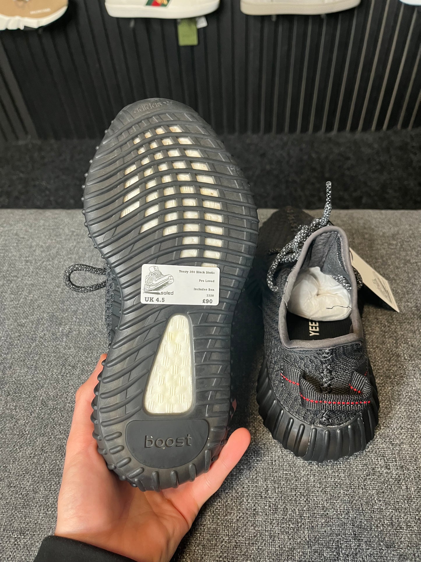 Yeezy 350 Black Static UK 4.5 3328