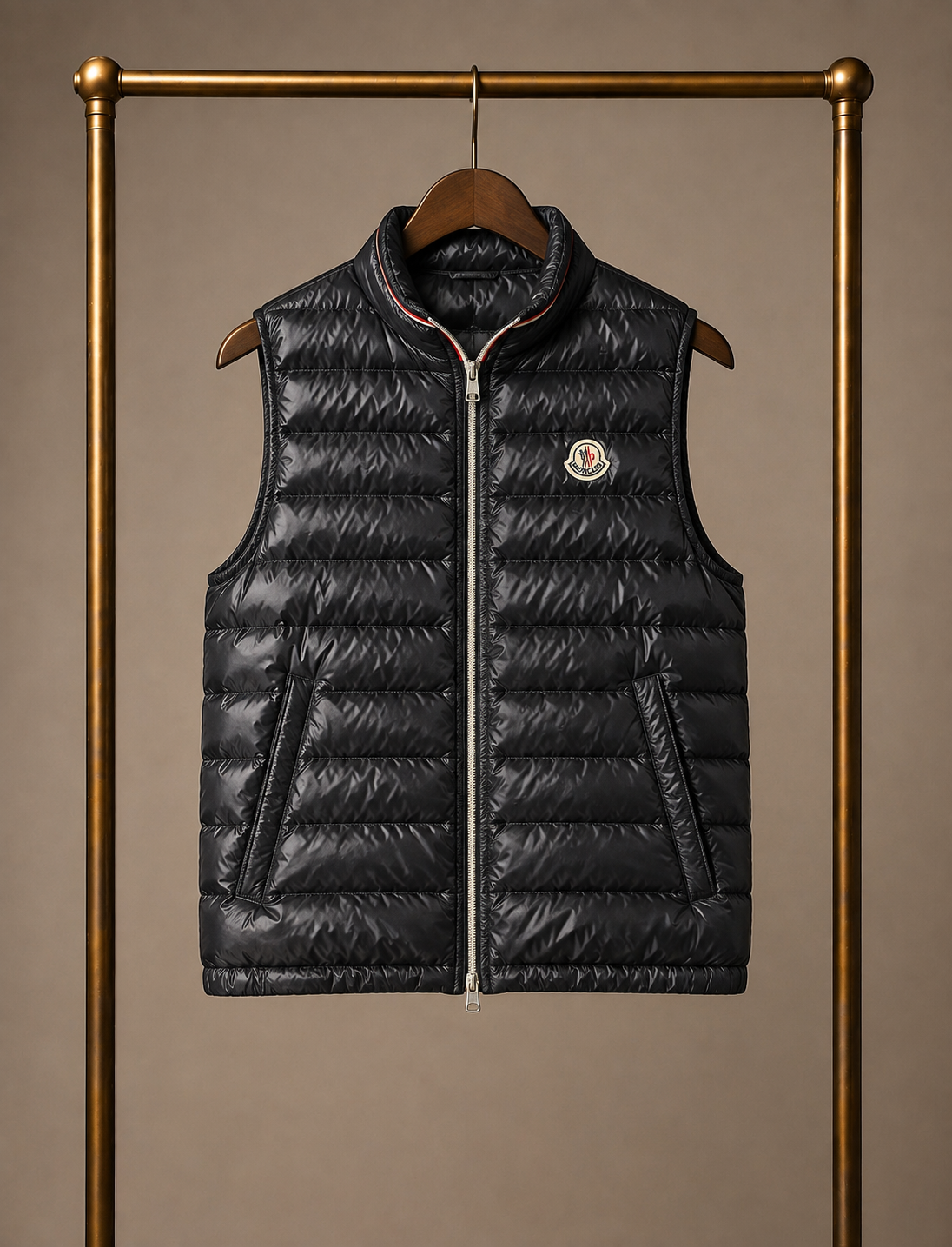 Moncler Navy Gilet Size 6 - XL 3689