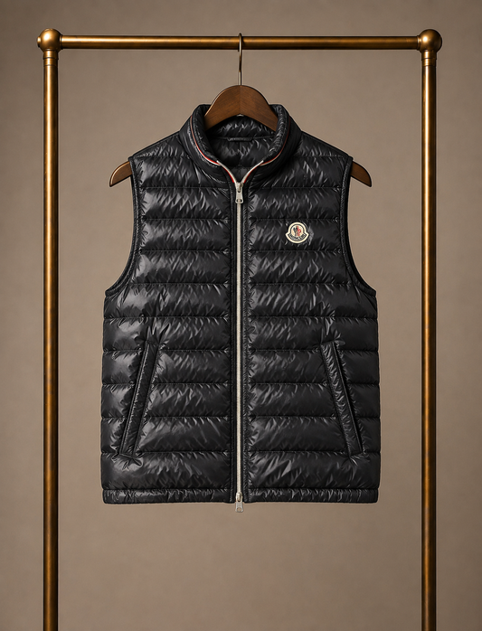 Moncler Navy Gilet Size 6 - XL 3689