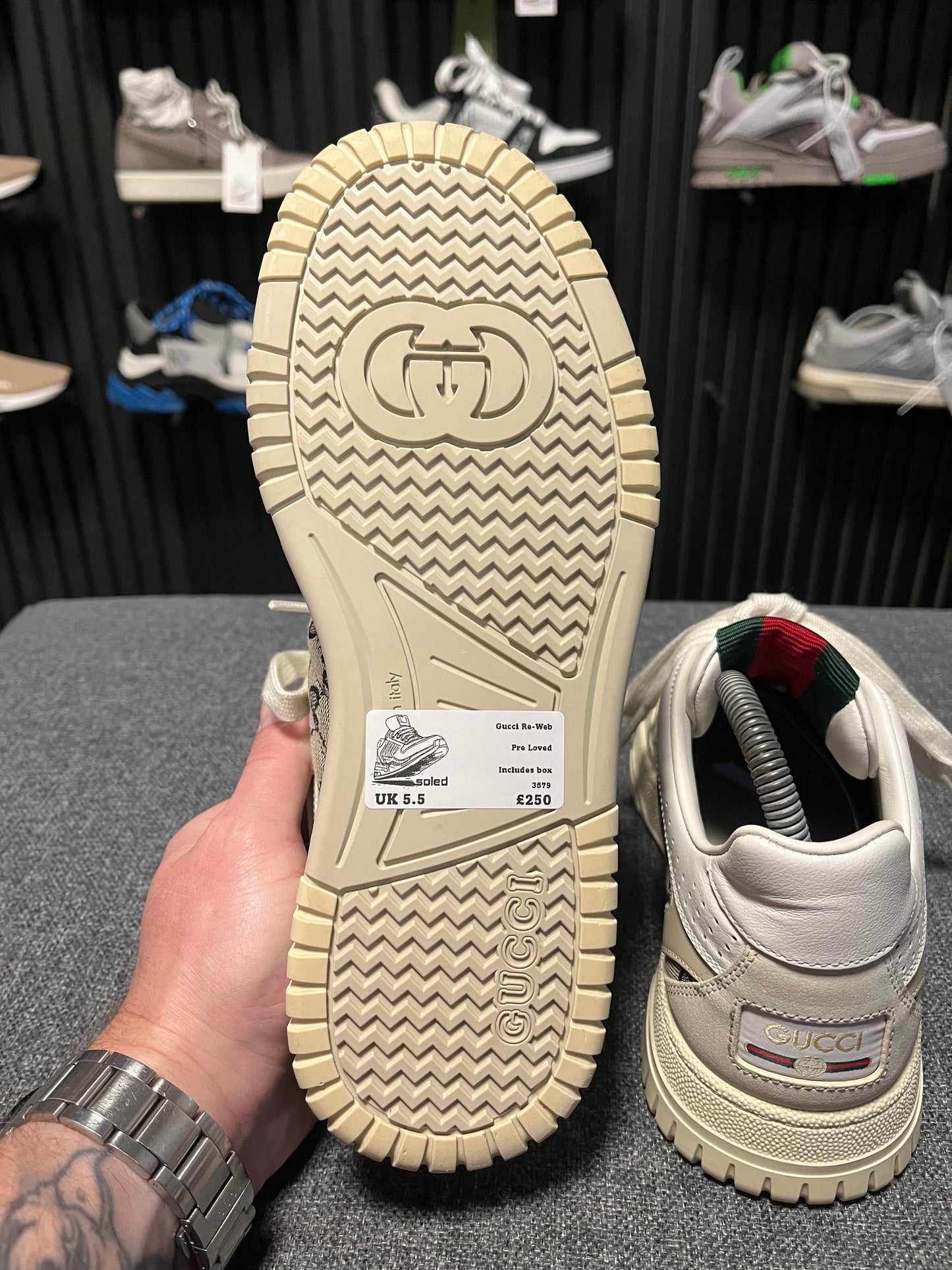 Gucci Re-Web Trainer UK5.5 3579