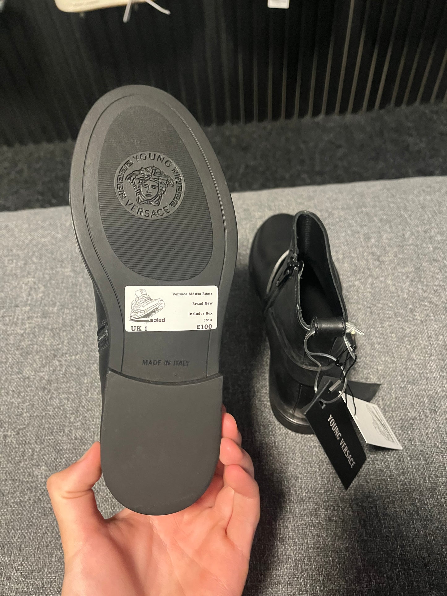 Versace Mdusa Boots UK 1 3613