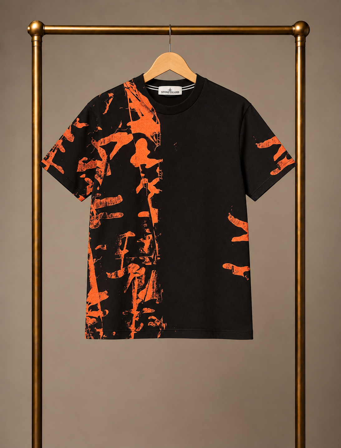 Stone Island Tee Black/Red Medium 3750