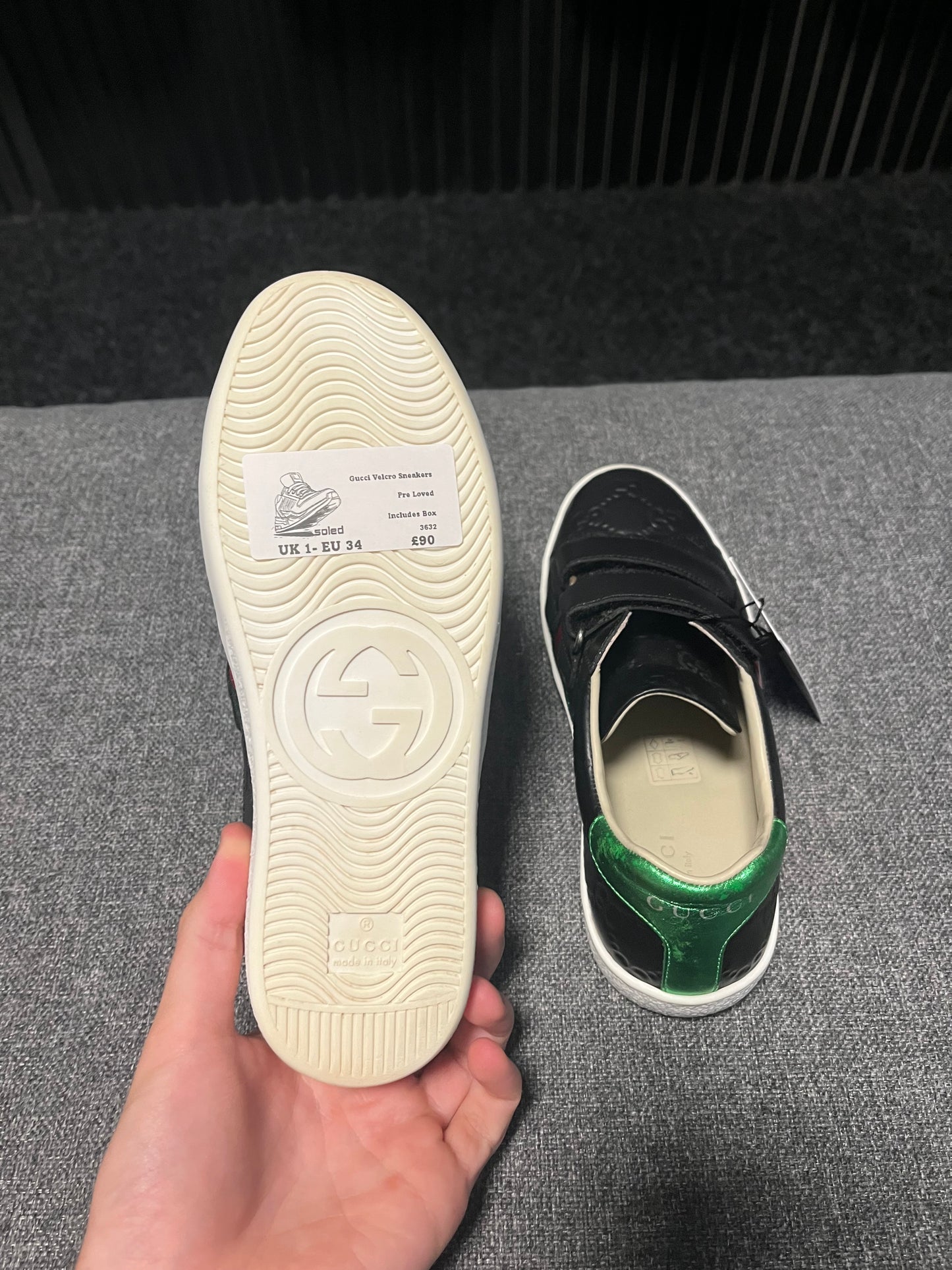 Gucci Velcro Sneakers UK 1 3632