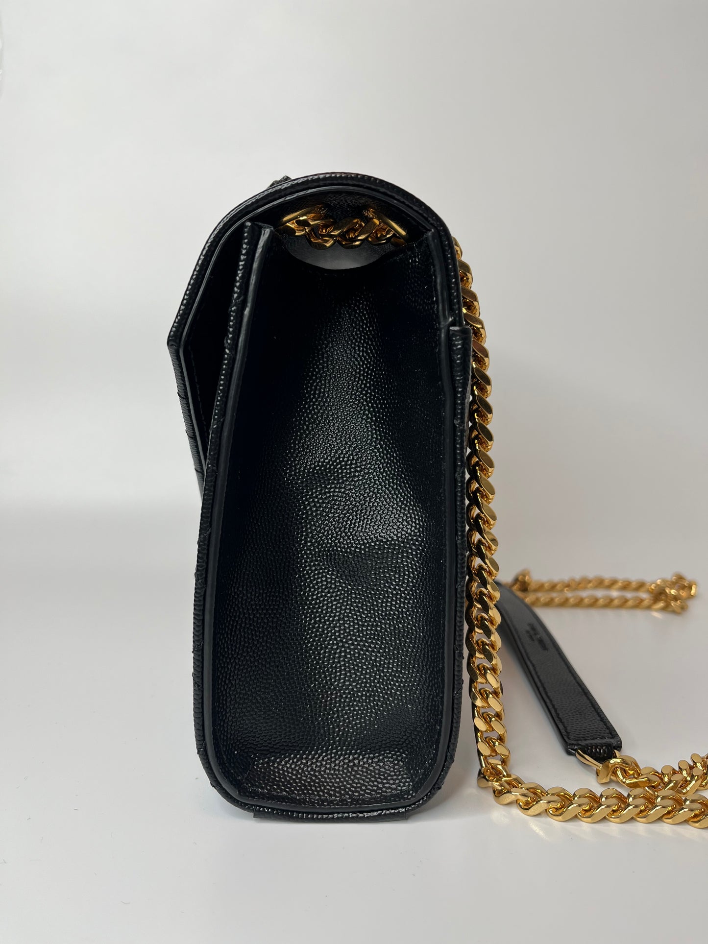 Saint Laurent Monogram Medium Envelope Chain Bag Black/Gold 2177