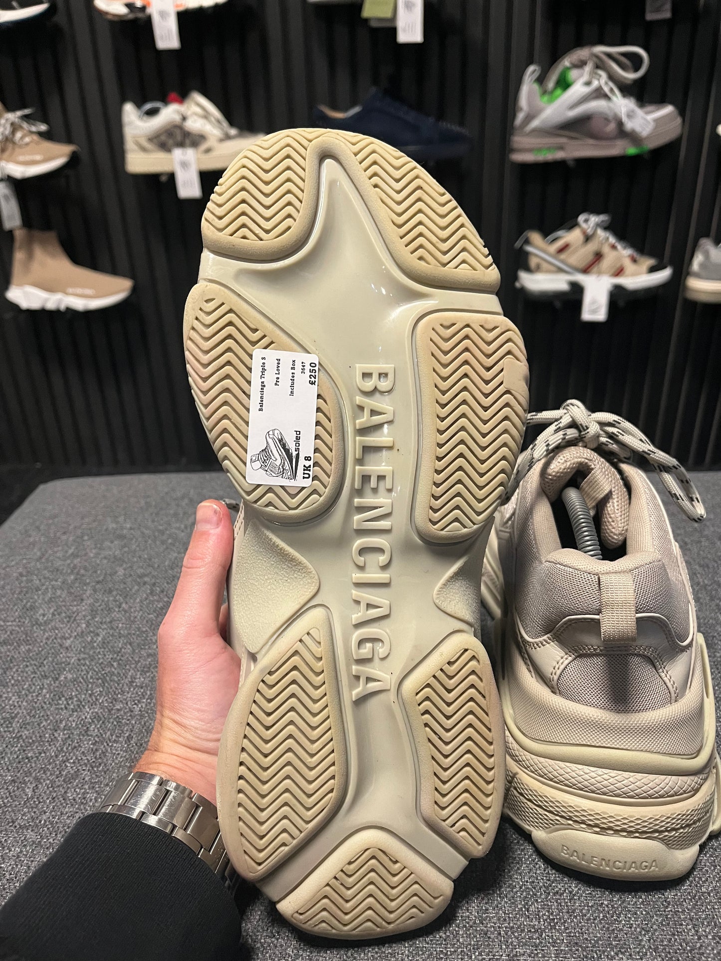 Balenciaga Triple S Beige UK8 3647