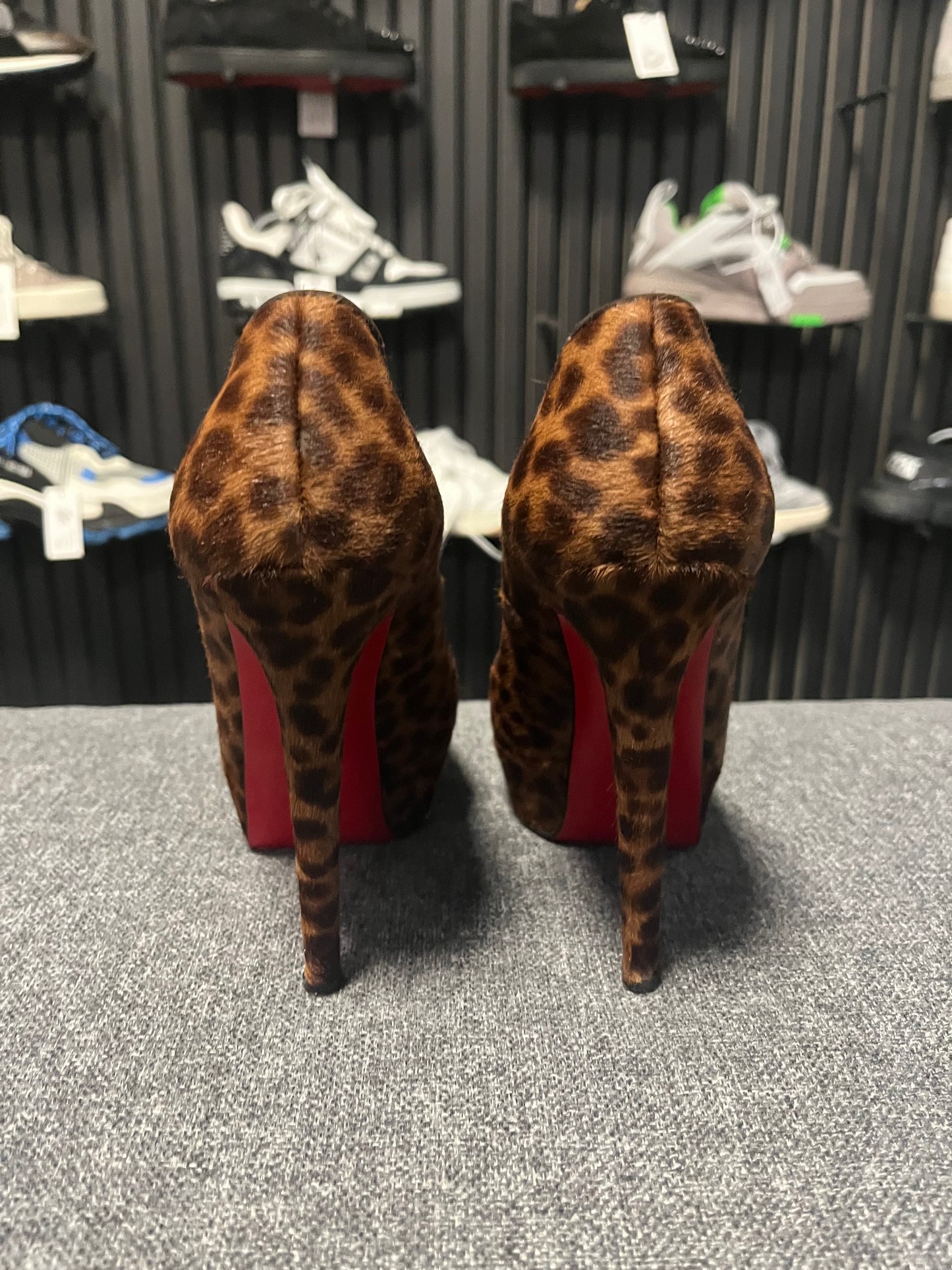 Christian Louboutin Leopard Print Heels UK 4 3541