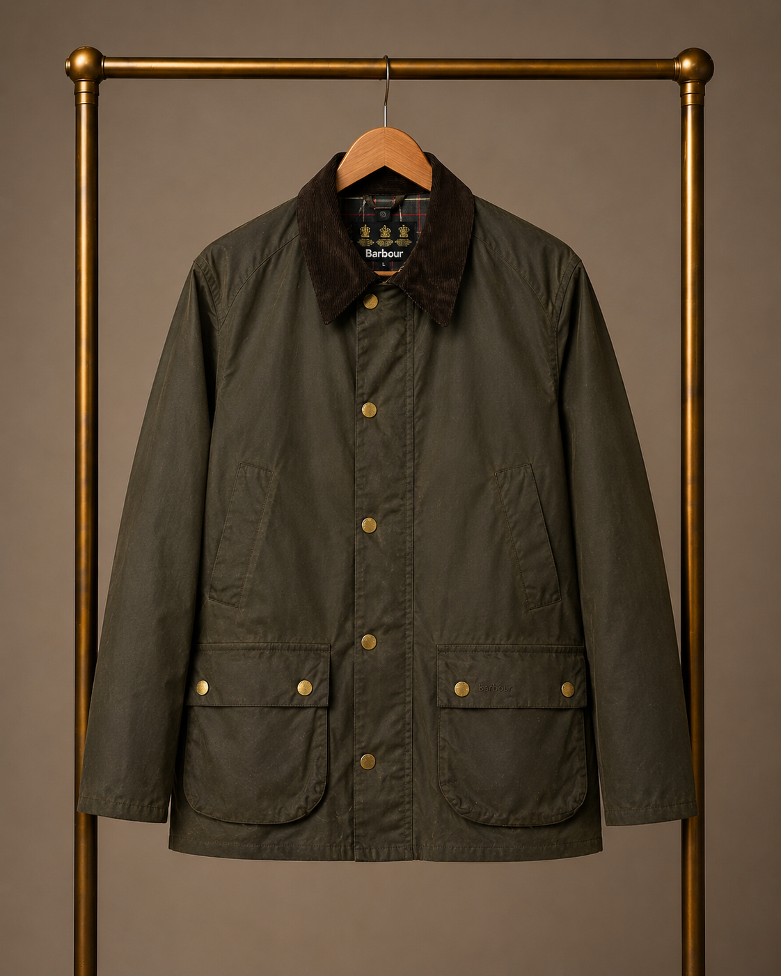 Barbour Ashby Waxed Jacket Olive Large 3657