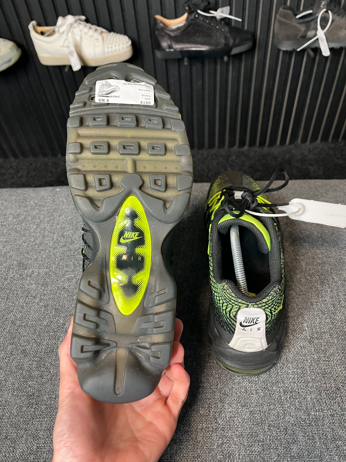 Air Max 95s Jacquard Black Volt UK 9 2825