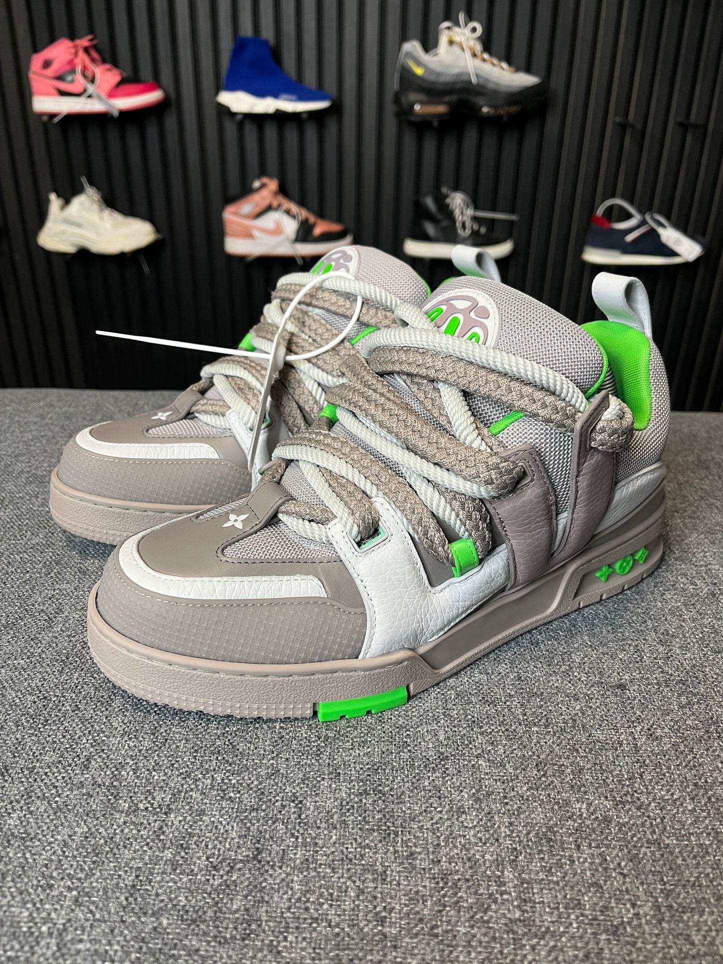 Louis Vuitton Skate Sneaker Grey Green UK7 2589