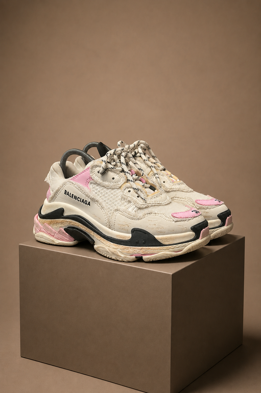 Balenciaga Triple S Pink Cloth UK 5 3560