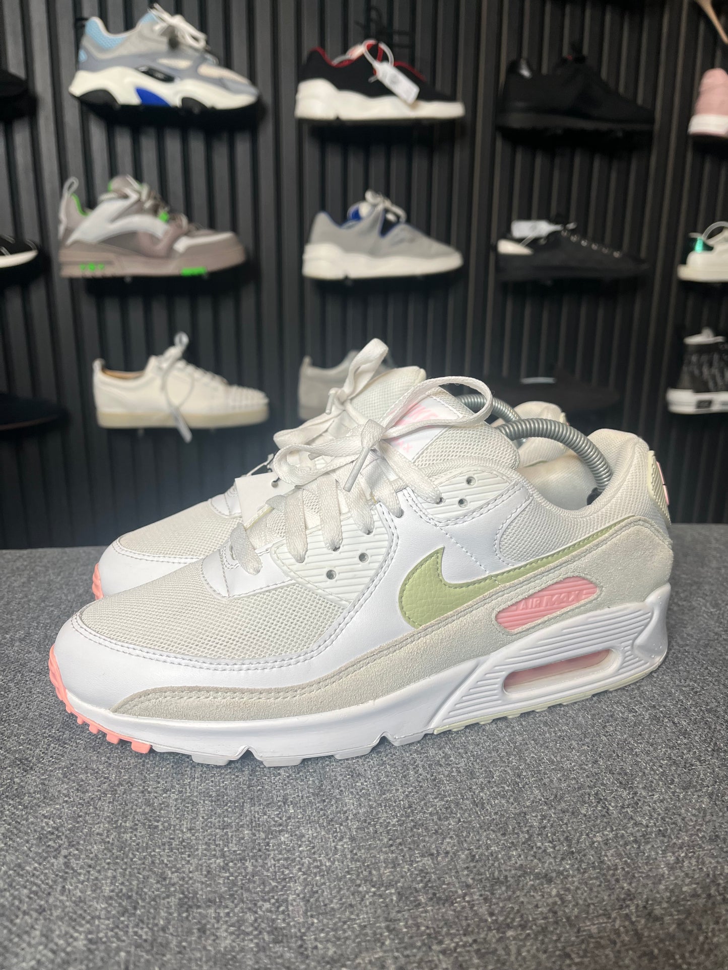 Air Max 90 White Olive Pink UK 9 3072