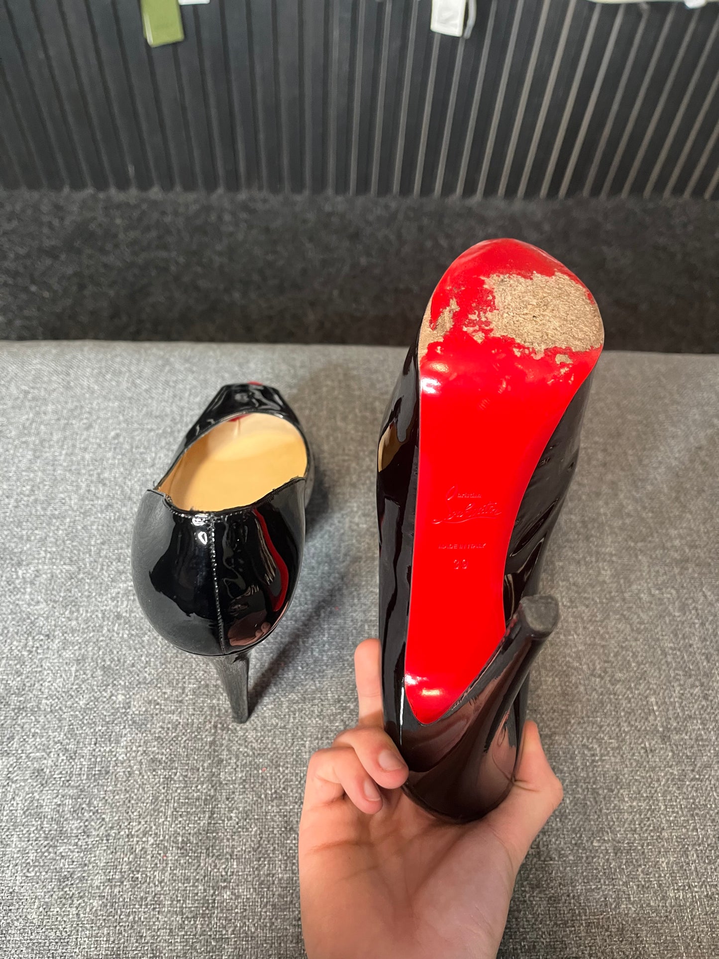Louboutin Highness 160 Patent Heels Size 39 3247