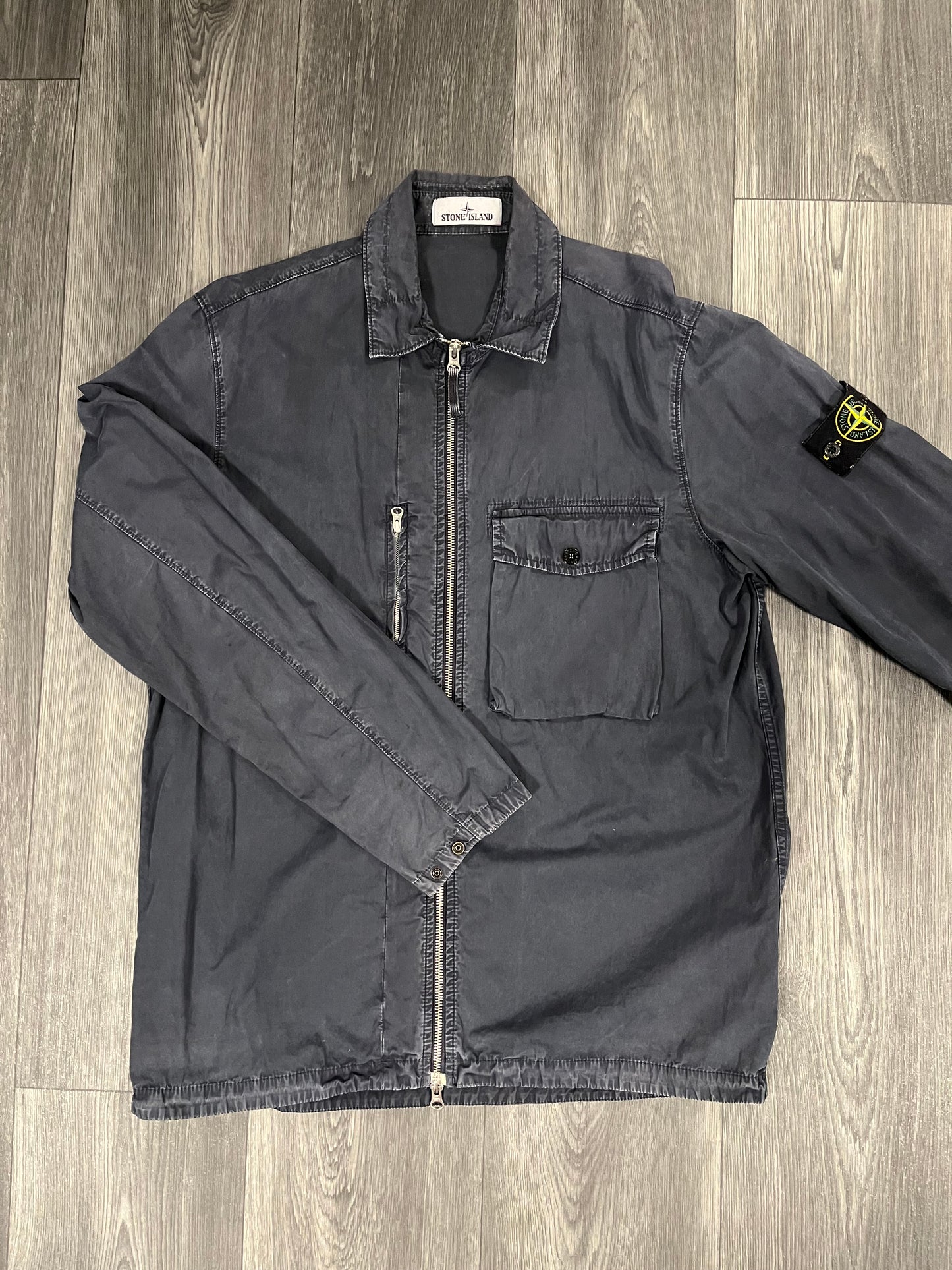 Stone Island Garment Dyed Overshirt Navy XL 3654