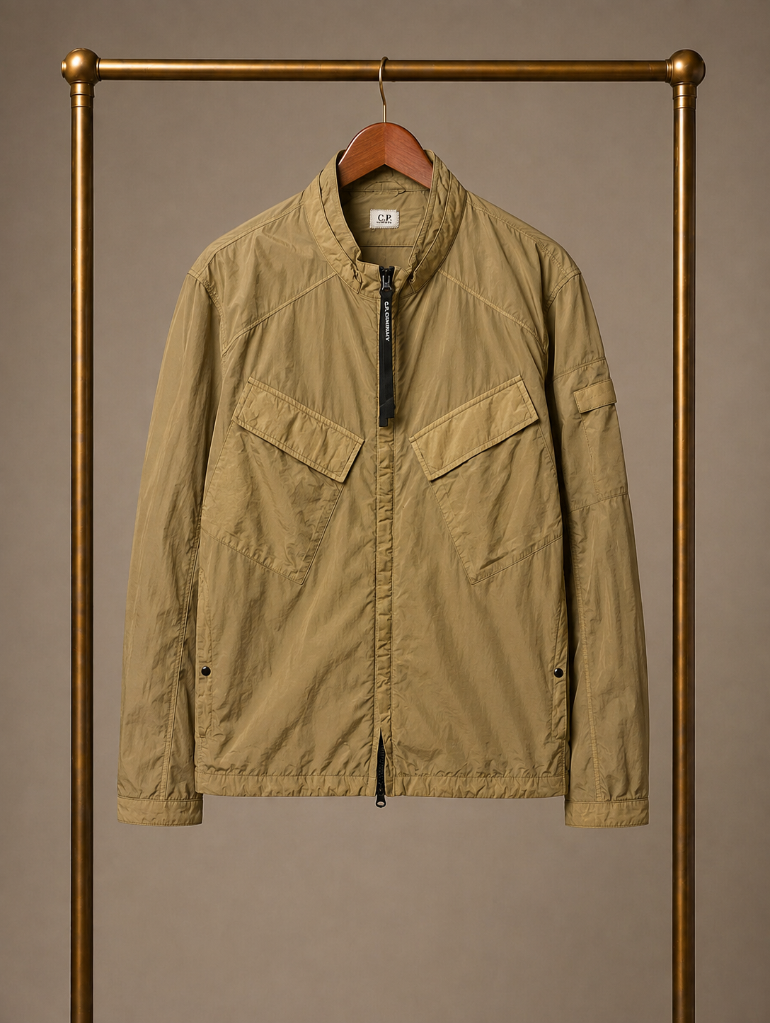CP Company Garment Dyed Chrome Overshirt Khaki XL 3668