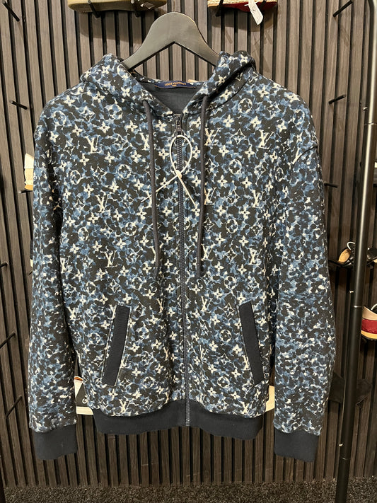 Louis Vuitton Pointillism Hooded Zip Sweater Small 2595