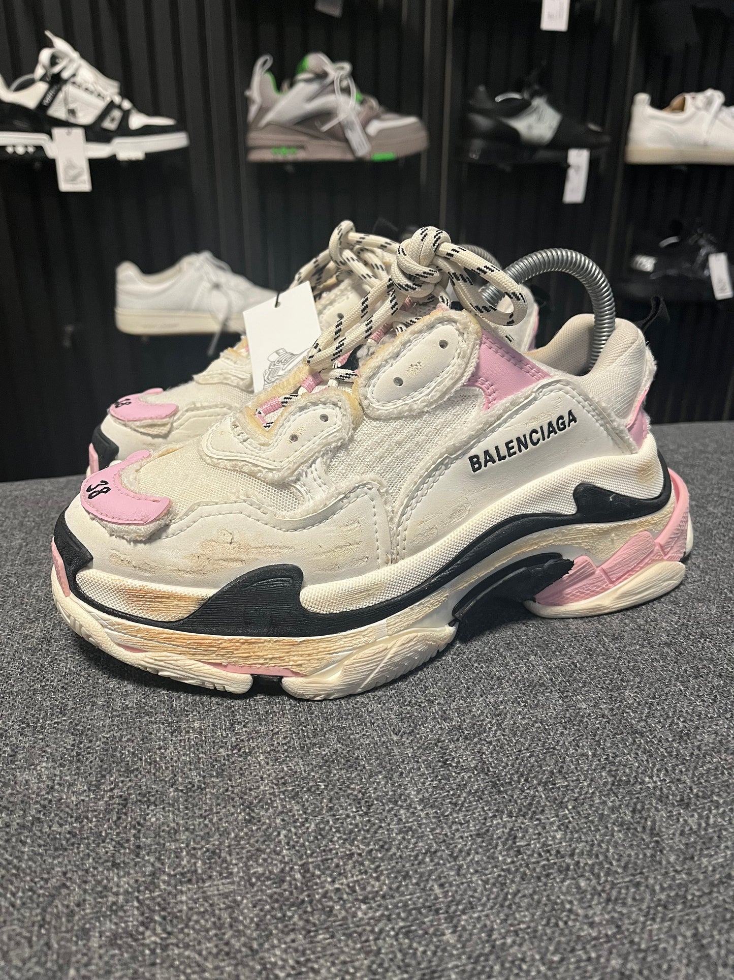 Balenciaga Triple S Pink Cloth UK 5 3560